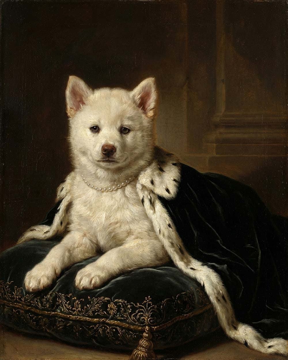 Hunde-Porträt im Renaissance-Stil